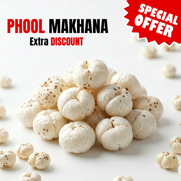 Phool Makhana Premium Quality | Healthy/ Netural Phool Makhana 50 Grams